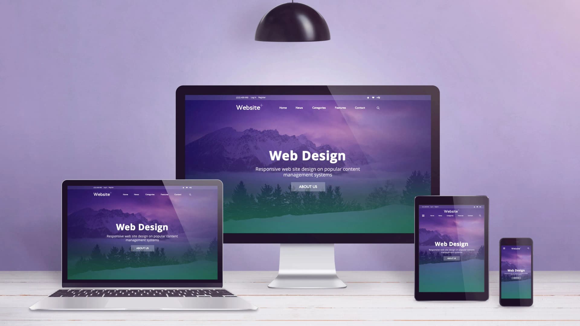 Illustrasjon av nettside og webdesign