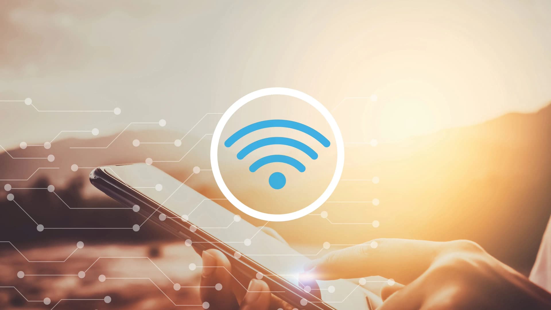 Illustrasjon av nettverk og Wi-Fi