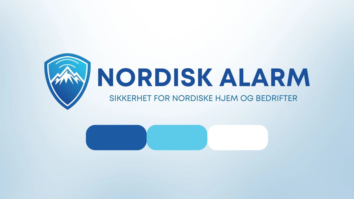 Logodesign, fargepalett og designmanual for Nordisk Alarm